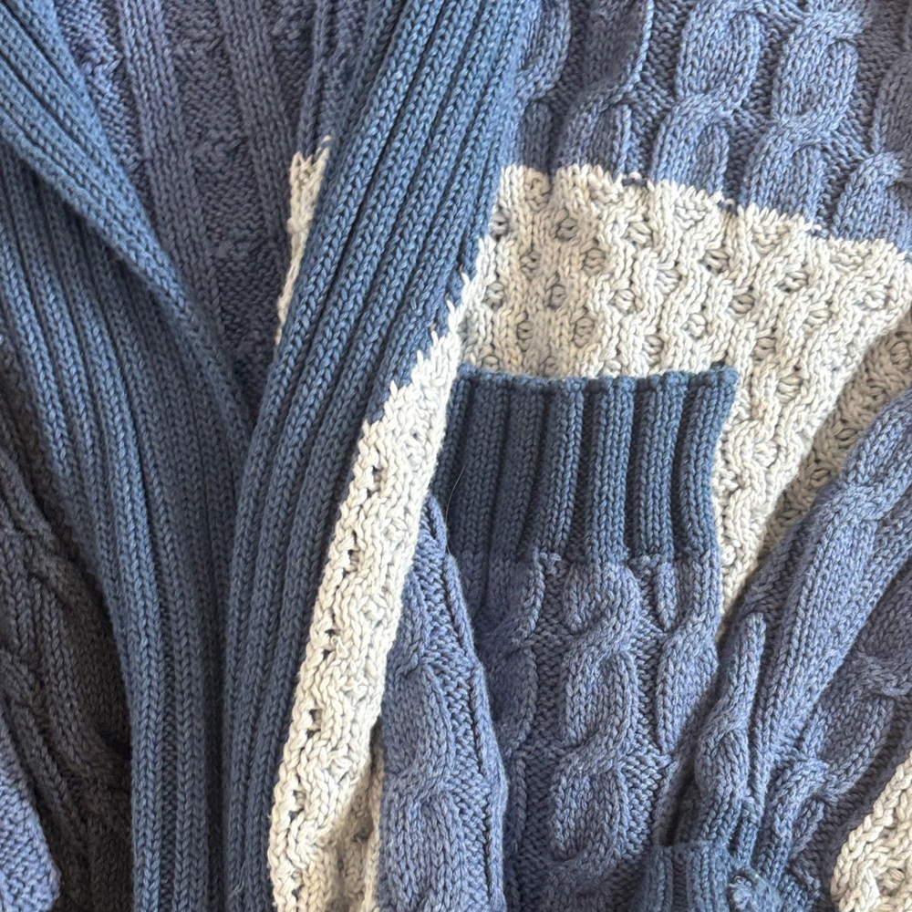 Electric & Rose Blue patchwork cardigan with pockets NWOT - Picture 3 of 4